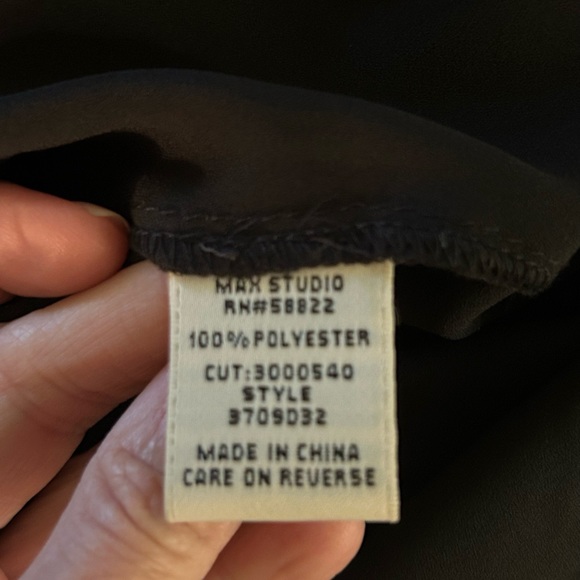 Max Studio sleeveless collared blouse - black - size S - Picture 6 of 6